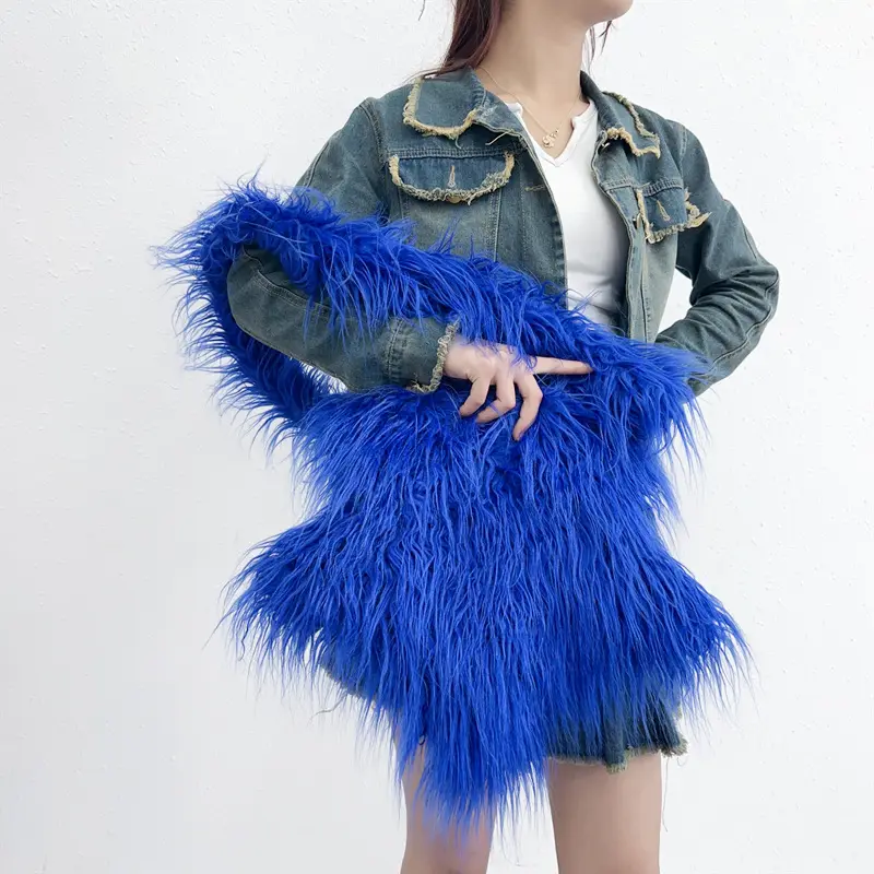 Inverno Mulheres Star Shape Crossbody Bag Star Shoulder Bags com Faux Fur