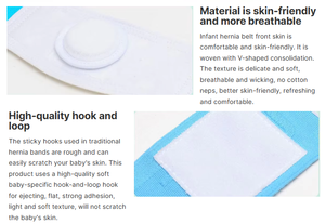 Sabuk Hernia umbilikal untuk bayi, tambalan kabel perut bertonjolan kancing perut pelindung bayi baru lahir - Product Image 4