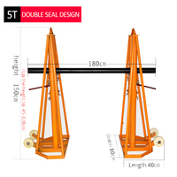 Cric de tambour de câble souterrain 5T charge lourde enrouleur de câble hydraulique ascenseurs support d'enrouleur de câble payant élévateur de tambour