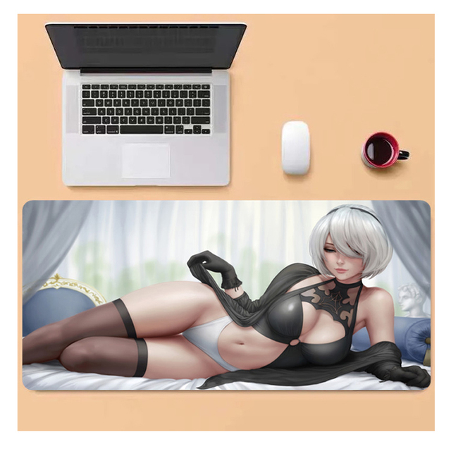 New Creative Tifa 2B Extra Large Mouse Pad Anime Sexy Gaming Mousepad Anti-slip Rubber 90*40cm Pad Customized Mousepad