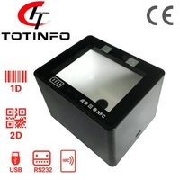 Escáner de Código de Barras TOTINFO DCS20N de Escritorio, Tipo C, USB/RS232, Cable, 2D, QR, PDF417, Lector de Códigos Densos, Nuevo/Usado, Garantía de 2 Años