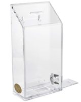 Grande caisse en acrylique transparente personnalisée, boîtes de dons en acrylique pour église en plexiglas avec serrure, vente en gros