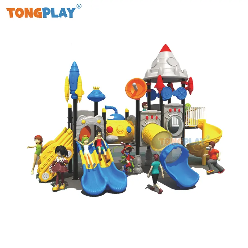Parque de diversões de plástico para crianças, equipamento de brinquedo deslizante para playgrounds ao ar livre, jogo de slides para crianças