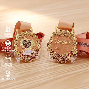 Medalla <span class=keywords><strong>de</strong></span> Metal Personalizada al por Mayor del Fabricante, Medalla <span class=keywords><strong>de</strong></span> Metal Exquisita para Carreras <span class=keywords><strong>de</strong></span> Beneficencia con Logotipo Grabado, Soporte para Medallas - Product Image 1