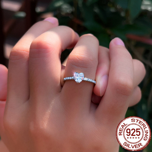 <span class=keywords><strong>Bague</strong></span> en argent sterling 925 véritable avec zircon blanc et zircon rose en forme <span class=keywords><strong>de</strong></span> cœur, <span class=keywords><strong>bague</strong></span> <span class=keywords><strong>de</strong></span> fiançailles pour femme et fille, idéale pour les fêtes, avec placage rhodium - Product Image 2