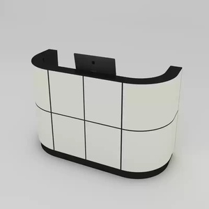 Yicheng Beauty <span class=keywords><strong>Bureau</strong></span> de réception moderne personnalisé Salon de beauté Mobilier de coiffure <span class=keywords><strong>Bureau</strong></span> de réception incurvé à des prix abordables - Product Image 1