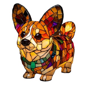 Lampe de nuit LED en résine style dessin animé, série animaux (chien teckel, chat, chien), lampe décorative créative en forme de statue animale, pour un intérieur douillet - Product Image 5