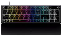 Clavier de jeu filaire à membrane OEM ODM Skiff 100 silencieux RGB QWERTY US IP53 résistant aux éclaboussures et à la poussière, touches réactives, molette multimédia, noir