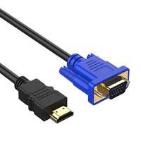 Câble convertisseur vidéo HDTV vers VGA plaqué or de haute qualité pour moniteur d'ordinateur, projecteur