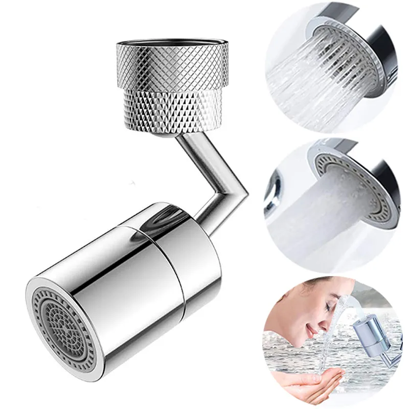 720 Degrees Universal Splash Filter Faucet Spray Head Anti Splash Filter Faucet Movable Kitchen Tap Water Saving Nozzle Sprayer