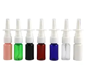 Wholesale Portable Travel size 10ml Empty PET plastic Oral Mouth Throat Nasal Mist Spray Bottle for Pharmaceutical Packaging