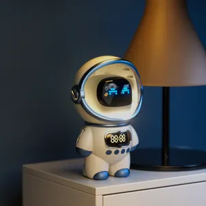 2S Connexion rapide Haut-parleur sans fil Réveil Rechargeable Aide au sommeil Lumière Radio Astronaute Lampe de nuit