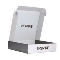 Boîte en papier bicolore personnalisée avec impression de logo à l'intérieur, emballage cadeau écologique recyclable en carton ondulé