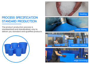 Seau à eau en plastique grande capacité <span class=keywords><strong>60L</strong></span> avec poignée circulaire en fer, idéal pour la fermentation - Product Image 6