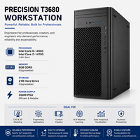 Estación de Trabajo Precision T3680, Procesador Intel Core I5-14500/I7-14700, 8GB de Memoria, Disco Duro de 2TB, Computadora de Escritorio en Torre de 300W