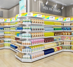 Estanterías de Góndola Blancas Personalizadas de Fábrica en Color y Tamaño <span class=keywords><strong>para</strong></span> Minimercados - Product Image 6