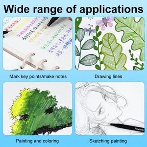 <span class=keywords><strong>Ishow</strong></span>-Ensemble de stylos à crochet aquarelle 0.4mm pour étudiants en art, stylo neutre, stylo aiguille longue durée et sans décoloration - Product Image 4