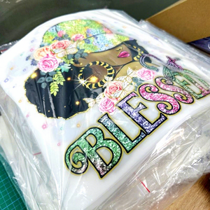 高品质定制热转印标签日用印刷机设计DTF转印t恤贴纸服装铁贴花 - Product Image 1