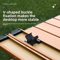 Table pliante X-Leg en acier carbone pour camping et pique-nique, avec plateau alvéolé, épaissie et stable, idéale pour l'extérieur et l'e-commerce