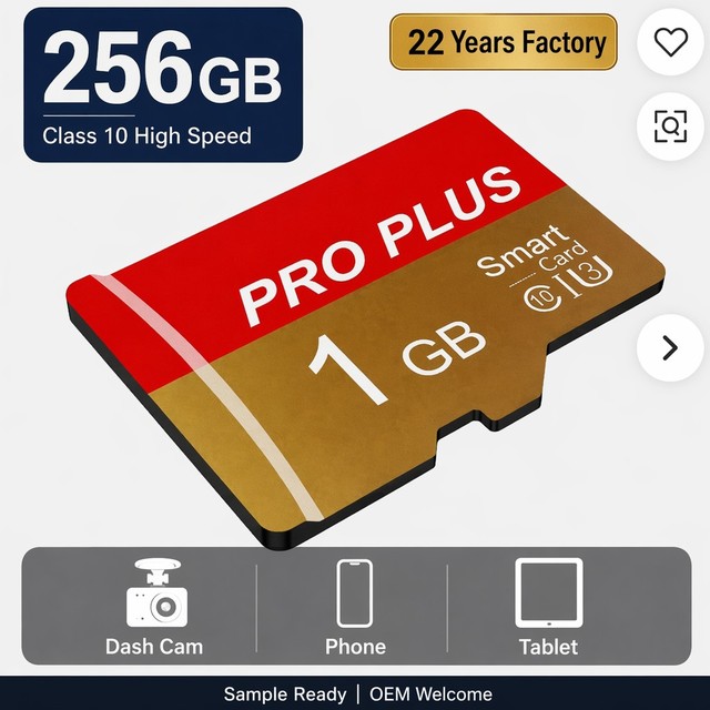 High Speed TF Memory Card 256GB 128GB 64GB Class 10 Micro SD Card for Mobile Dash Cam Camera 22 Years Factory
