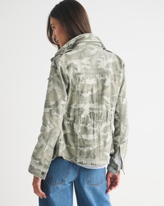 Chaqueta de Camuflaje LEDUO Casual de Primavera para Mujer, Teñida con Impresión Digital de Cobertura Total, de Algodón - Product Image 3