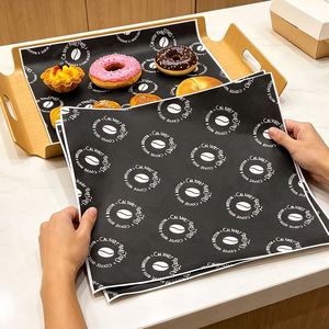 Papel Desechable Ecológico, Biodegradable, Resistente a la Grasa, Recubierto de PE, Impreso Personalizado, para Empacar Pan y Donas - Product Image 1