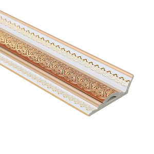 Ligne décorative de corniche en relief tridimensionnelle noire au design moderne, ligne de couronne en PS - Product Image 5