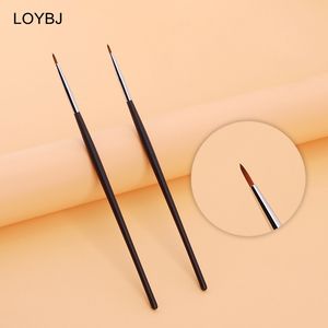 Pincel <span class=keywords><strong>corrector</strong></span> de punta afilada precisa, pincel delineador de ojos fino T22, pelo de visón, mango de madera, detalle de zanja, pinceles de maquillaje, Etiqueta Privada - Product Image 1