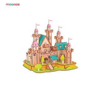 Puzzle en bois 3D unisexe écologique Château Imaginaire, jouet éducatif STEM à construire soi-même pour enfants de 8 ans et plus - Product Image 2