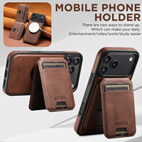 Coque de téléphone SUTENI pour iPhone 18 Pro Max avec chargement sans fil, support magnétique pour cartes, 2-en-1, en similicuir, compatible avec les modèles 17, 16 Plus, 15, 14, 13, 12