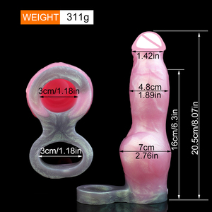 ถุงยางอนามัยเพิ่มขนาดอวัยวะเพศชายของเล่นทางเพศขนาด8นิ้วที่ขยายขนาดของไก่พร้อมห่วงล็อคขยายขนาดของอวัยวะเพศซิลิโคน - Product Image 6