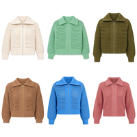 Vente en gros de cardigans à col rabattu à manches longues sur mesure ODM, pull pour femmes, vêtements de créateurs, vêtements pour femmes, hiver