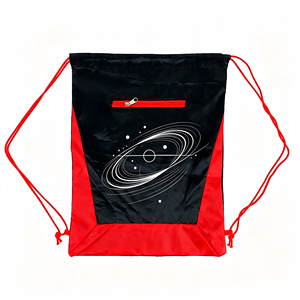 Mochila deportiva ligera con cordón y bolsillo frontal con cremallera, bolsa de gimnasio portátil para eventos deportivos, bolsa de almacenamiento de gran capacidad - Product Image 3