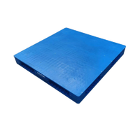 Palette en plastique KUDA 1313B-PBSM avec tube en acier intégré, palette industrielle double face empilable pour le stockage en entrepôt, 1300x1300x150mm