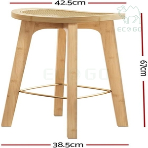 Weaving Kitchen Chairs Luxury Counter Tall <b>Stool</b> Foot Ottomans Bar <b>Stool</b> with <b>Bamboo</b> Legs - Product Image 6
