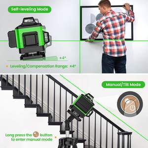 Nivel Láser Rotatorio de 16 Líneas de Grado Industrial <span class=keywords><strong>Boka</strong></span> Photoelectric, Autonivelante, 4 Láseres Verdes de 360 Grados, Herramienta Láser con 3 Años de Garantía - Product Image 4
