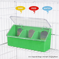 Mangeoire suspendue durable en plastique pour pigeons, avec 3 trous anti-déversement, pour aliments et eau, idéale pour les fournitures de pigeons de course