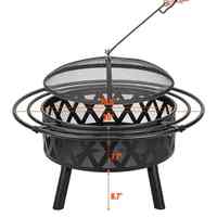 Brasero d'extérieur de 30 pouces, brasero de jardin, brasero en acier personnalisé avec motif sur mesure, fourni par l'usine