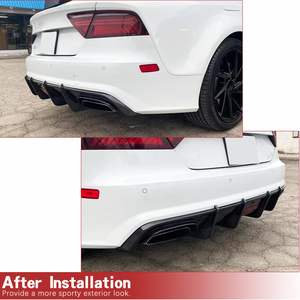 Diffusore in Fibra di Carbonio per Auto <span class=keywords><strong>A7</strong></span> S7 C7.5, Kit Carrozzeria, Splitter Paraurti Posteriore con Luce LED per Audi <span class=keywords><strong>A7</strong></span> S7 C7.5 2016 2017 <span class=keywords><strong>2018</strong></span> - Product Image 5