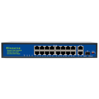 HAUTE QUALITÉ GIGABIT POE 16 PORTS COMMUTATEUR OEM ODM 250M LONGUE DISTANCE D'INTERPHONE de BÂTIMENT
