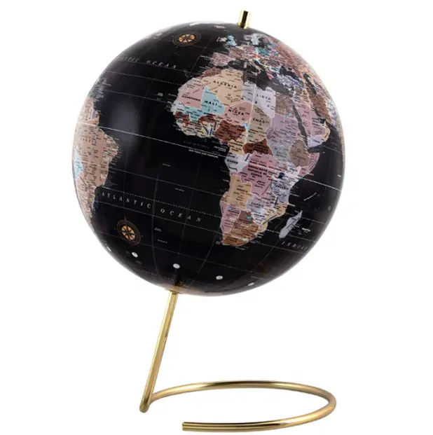 Factory Good Quality Competitive Price Decorative Antique World Globe with Metal Base