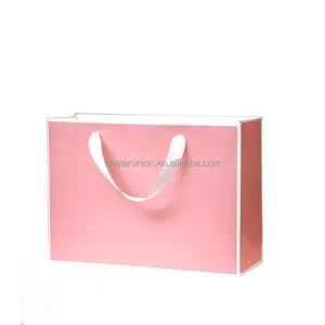 Lower Order White Cardboard Packaging Paper Bag Cosmetics Jewelry Bag Summer Winter Clothing Packaging Poke Handbag