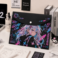 Carpeta de Documentos Ligera Vigreat Personalizada, Sobre de Plástico con Cierre a Presión para Viajes, Organizador de Papel Portátil, Regalo al por Mayor