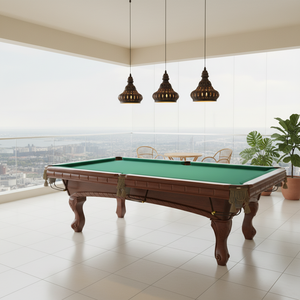 Tavolo da Biliardo Classico in Legno Massello con Ardesia Intagliata, Stile Antico, 7, 8 o 9 Piedi, per Uso Domestico, di Qualità Superiore - Product Image 5