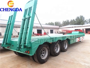 Remorque surbaissée à 3 essieux avec suspension mécanique, capacité de charge de 60 tonnes, pour le transport de marchandises - Product Image 2