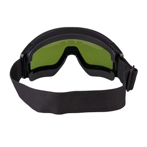 Kit de lunettes de soleil tactiques balistiques DFSG102 pour activités de plein air, lunettes de sport Air Soft en noir, gris clair, jaune avec matériau supérieur en daim - Product Image 4