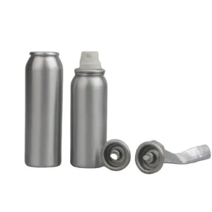 Customized refillable empty aerosol spray cans with bov valve white aluminum aerosol can spray 100ml 120ml 150 ml