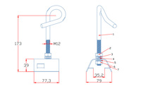 Support de suspension pour câble de branchement FTTH YKP-01, accessoires de câble à fibre optique aérien pour ADSS FTTH, vente en gros d'usine