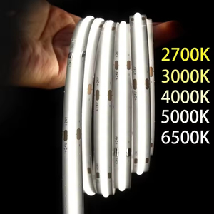 Bande LED COB de haute qualité 3000K 4000K 6500K Lumière 12V 24V Bande LED COB flexible - Product Image 1