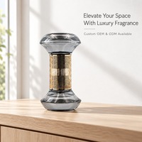 Diffuseur d'arômes personnalisé de luxe sans parabène ni alcool, en forme de sablier, avec bouteille en verre et lampe catalytique pour chambre et salon